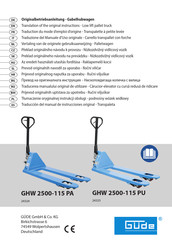 Gude GHW 2500-115 PA Traduccion Del Manual De Instrucciones Originale