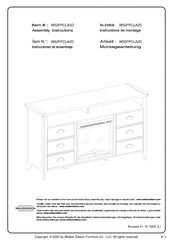 Walker Edison W52FPCLA2D Instrucciones De Ensamblaje