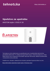 Ariston LYDOS R 50 Instrucciones Para La Instalación, El Uso, La Manutención