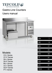 Tefcold Gastro-Line BK-I Serie Manual Del Usuario