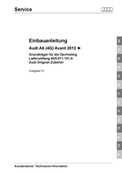 Audi 4G9.071.151.A Instrucciones De Montaje