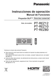 Panasonic PT-REZ12 Instrucciones De Operación