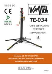 PRO LIFTS VMB TE-034 Manual De Instrucciones