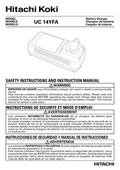 Hitachi UC 14YFA Instrucciones De Seguridad Y Manual De Instrucciones