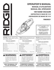 RIDGID R8609021 Manual Del Operador