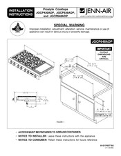 JENN-AIR Pro-Style JGCP648ADP Instrucciones De Instalación