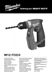 Milwaukee M12 FDDXKIT-202X Manual Original