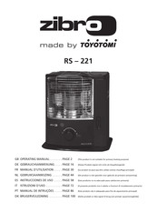 Toyotomi zibro RS 221 Instrucciones De Uso