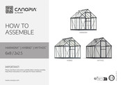 Palram CANOPIA SNAP & GROW 2x2.5 Instrucciones De Montaje