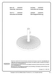 Walker Edison UB30RWR Instrucciones De Ensamblaje