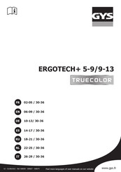 GYS ERGOTECH+ 5-9/9-13 Traducción De Las Instrucciones Originales