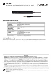 Fonestar FCM-270 Guia De Inicio Rapido