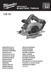 Milwaukee V 28 CS Instrucciones De Uso