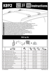 Yakima K892 Instrucciones De Montaje