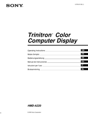 Sony Trinitron HMD-A220 Manual De Instrucciones