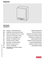 KWC RODAN RODX630 Instrucciones De Montaje Y Servicio