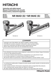 Hitachi NR 90AE Instrucciones Y Manual De Seguridad