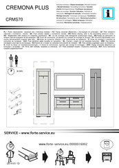 Forte CREMONA PLUS CRMS70 Instrucciones De Montaje