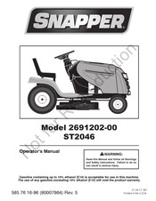 Snapper ST2046 Manual De Instrucciones