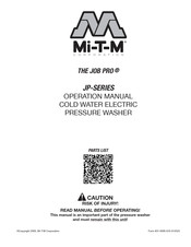 Mi-T-M Corporation THE JOB PRO JP-2503-1ME3 Manual Del Operador