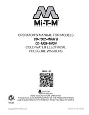 Mi-T-M Corporation CD-1502-4MUH Manual Del Operador