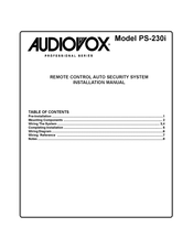 Audiovox PROFESSIONAL PS-230i Guia De Instalacion