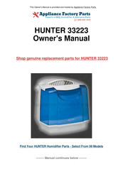 Hunter 33223 Manual De Instrucciones