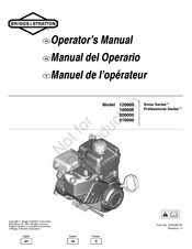 Briggs & Stratton Snow 150000 Manual Del Operario