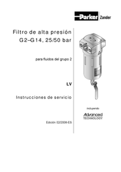 Parker Zander G02/25 Instrucciones De Servicio