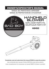 Bad Boy HB450 Manual Del Propietario U Operador