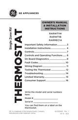 GE RARWT1W Manual Del Propietario & Instrucciones De Instalación