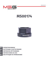 MSG Equipment MS00174 Instrucciones De Uso