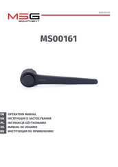 MSG Equipment MS00161 Instrucciones De Uso