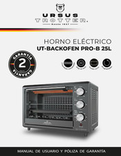 URSUS TROTTER UT-BACKOFEN PRO-B 25L Manual De Usuario Y Póliza De Garantía