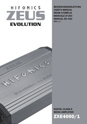 Hifonics ZEUS EVOLUTION ZXE4000/1 Manual De Uso