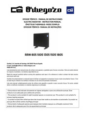 Orbegozo RRE 1810 A Manual De Instrucciones