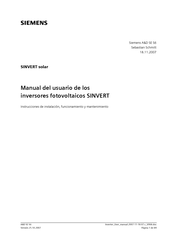 Siemens SINVERT Serie Manual Del Usuario