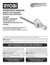 Ryobi RY24602 Manual Del Operador