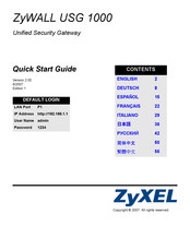 Zyxel ZyWALL USG-1000 Guia De Inicio Rapido