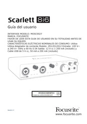 Focusrite Scarlett 8i6 Guia Del Usuario