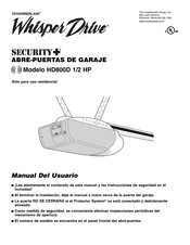 Chamberlain Whisper Drive HD800D Manual Del Usuario