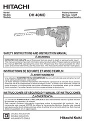 Hitachi Koki DH 40MC Instrucciones De Seguridad Y Manual De Instrucciones