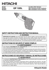 Hitachi Koki GP 10DL Instrucciones De Seguridad Y Manual De Instrucciones