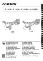 HIKOKI G 18DBAL Instrucciones De Manejo