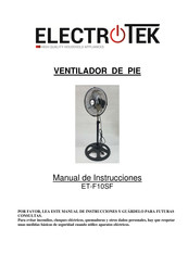 ELECTROTEK ET-F10SF Manual De Instrucciones