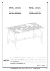 Walker Edison OW60VINDT Instrucciones De Ensamblaje