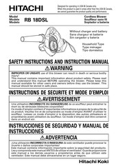 Hitachi Koki RB18DSLP4 Manual Del Usuario