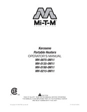 Mi-T-M Corporation MH-0075-0M11 Manual Del Operador