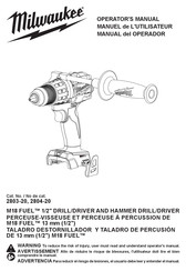 Milwaukee M18 FUEL 2803-20 Manual Del Operador