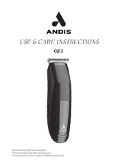 Andis INSIGHT CLT-3 Instrucciones De Uso Y Cuidado